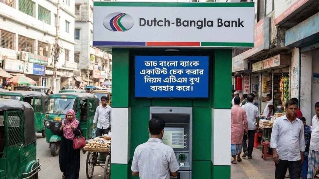ডাচ বাংলা ব্যাংক একাউন্ট চেক করার নিয়ম এটিএম বুথ ব্যবহার করে